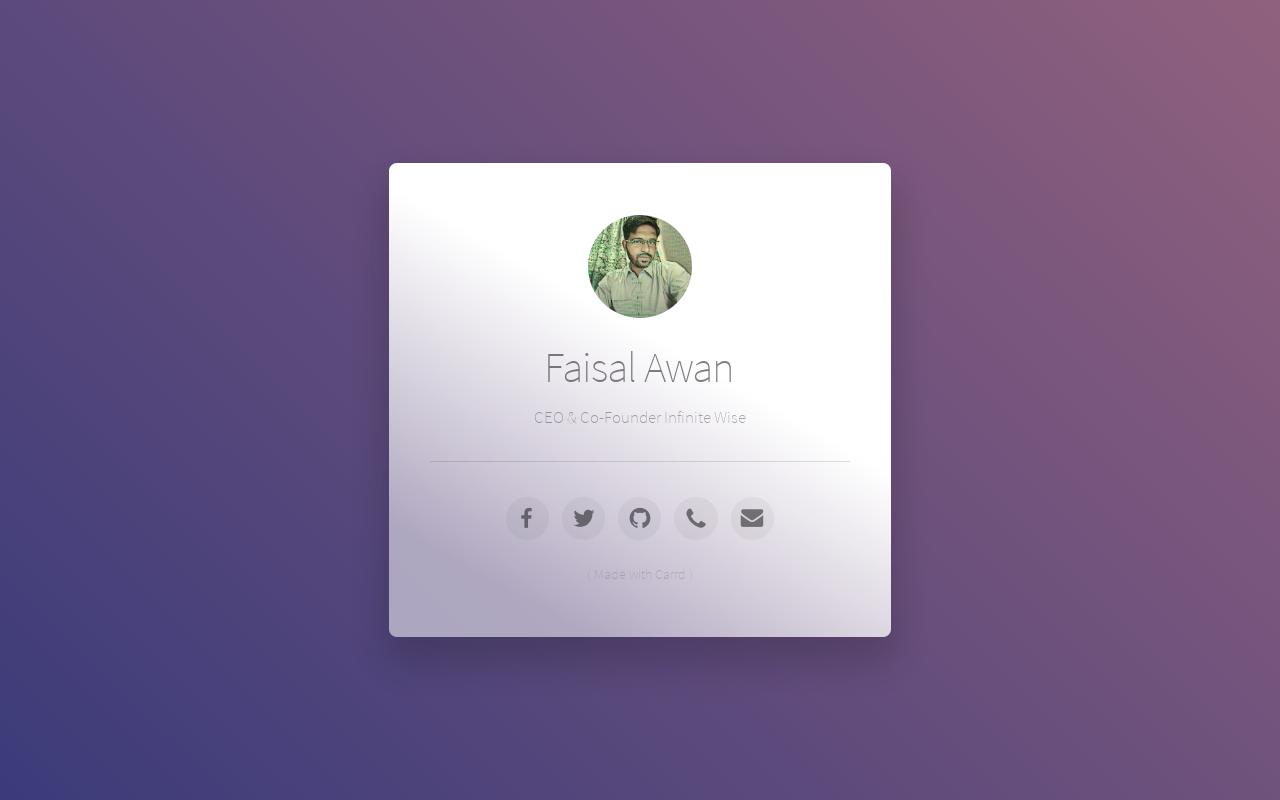 Carrd profile picture for @faisal